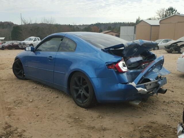 JNKCV54E33M200786 - 2003 INFINITI G35 BLUE photo 3