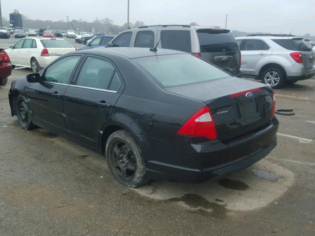 3FAHP0HA7BR237122 - 2011 FORD FUSION SE BLACK photo 3