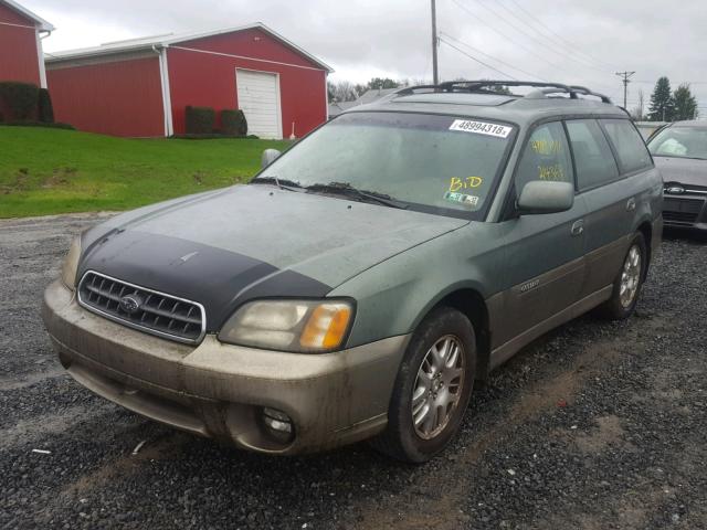 4S3BH686447636186 - 2004 SUBARU LEGACY OUT GREEN photo 2