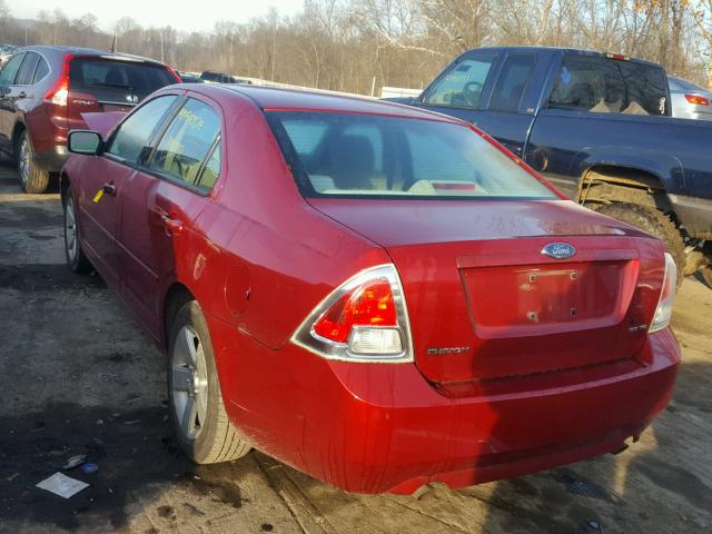 3FAFP07196R109432 - 2006 FORD FUSION SE RED photo 3