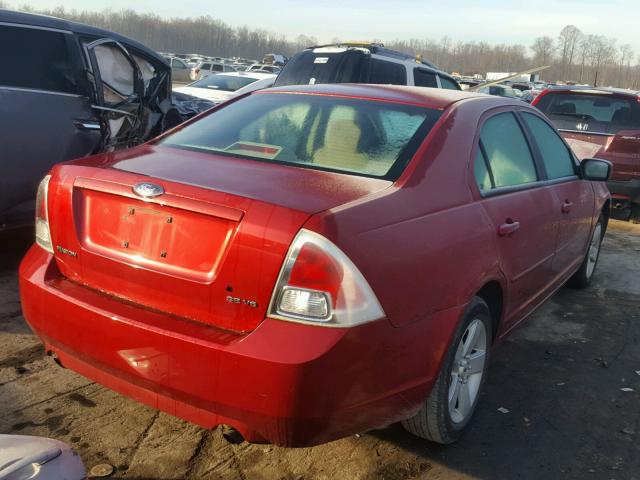 3FAFP07196R109432 - 2006 FORD FUSION SE RED photo 4