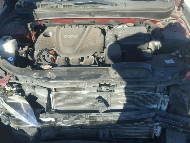 5NPEB4AC0CH347111 - 2012 HYUNDAI SONATA GLS RED photo 7