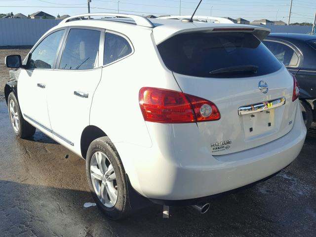 JN8AS5MTXCW301316 - 2012 NISSAN ROGUE S WHITE photo 3