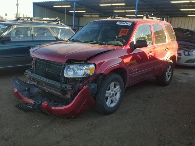 1FMCU59H67KB60532 - 2007 FORD ESCAPE HEV RED photo 2