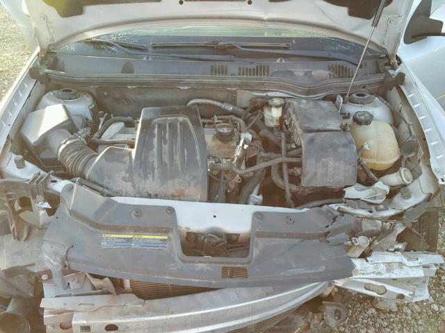 1G1AL55F577266386 - 2007 CHEVROLET COBALT LT SILVER photo 7