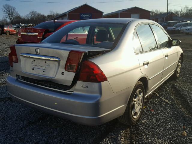 2HGES16531H586670 - 2001 HONDA CIVIC LX SILVER photo 4