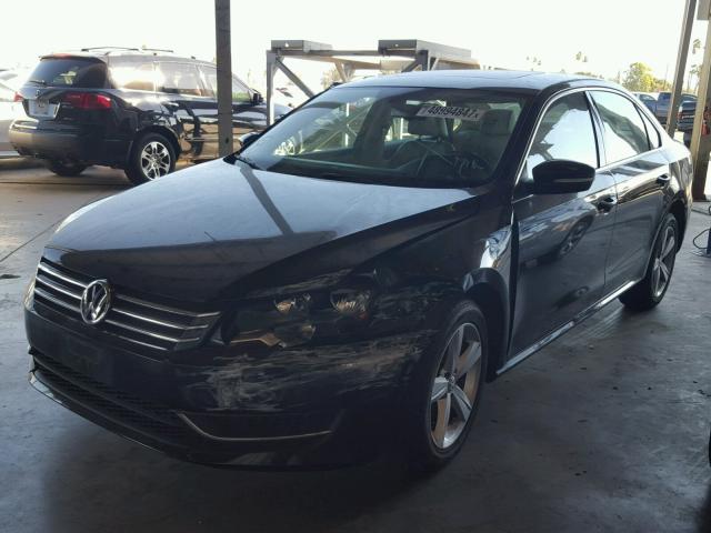 1VWBP7A36DC056273 - 2013 VOLKSWAGEN PASSAT SE BLACK photo 2