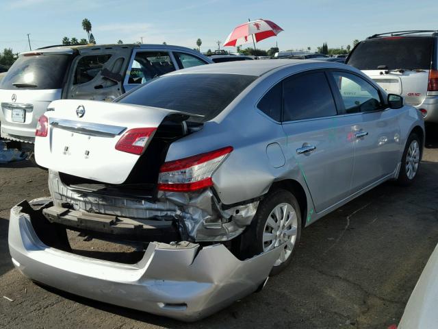 3N1AB7AP6FY226709 - 2015 NISSAN SENTRA S SILVER photo 4