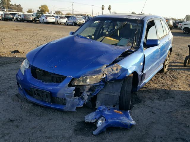 JM1BJ245231147426 - 2003 MAZDA PROTEGE PR BLUE photo 2