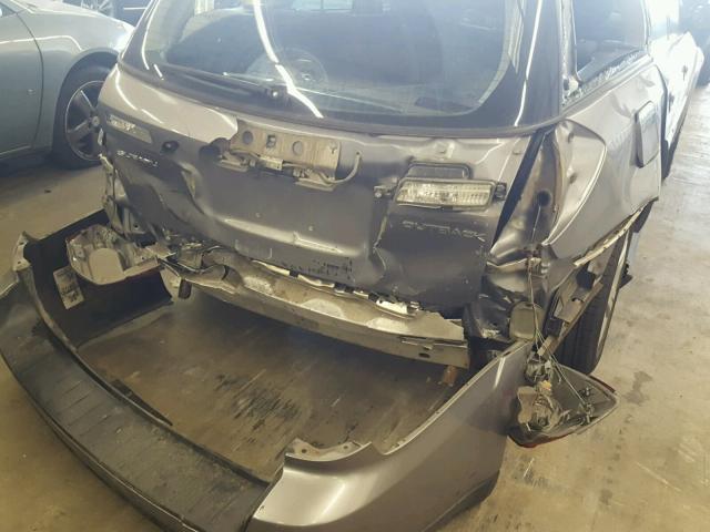 4S4BP60C887360391 - 2008 SUBARU OUTBACK SILVER photo 9