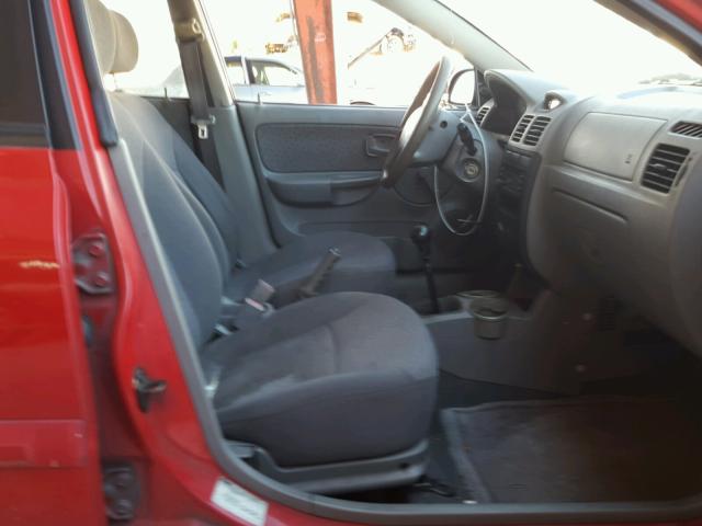 KNADC125436254462 - 2003 KIA RIO RED photo 5