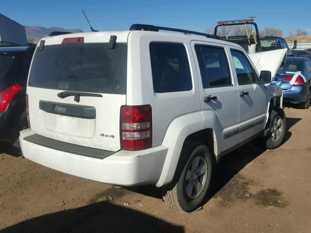 1J8GN28K49W519377 - 2009 JEEP LIBERTY SP WHITE photo 4