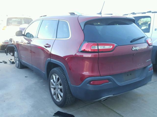 1C4PJLDB3FW507652 - 2015 JEEP CHEROKEE L RED photo 3