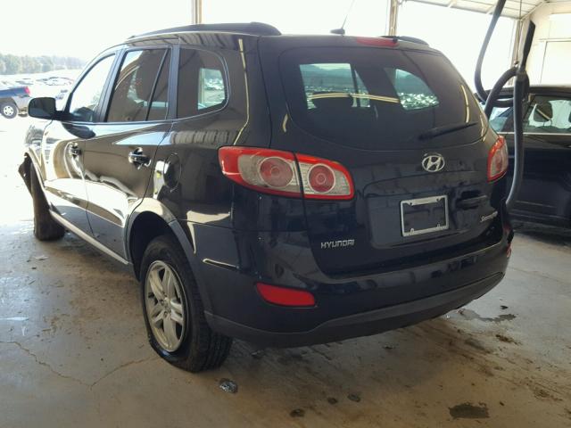 5NMSG3AB3AH377123 - 2010 HYUNDAI SANTA FE G BLACK photo 3