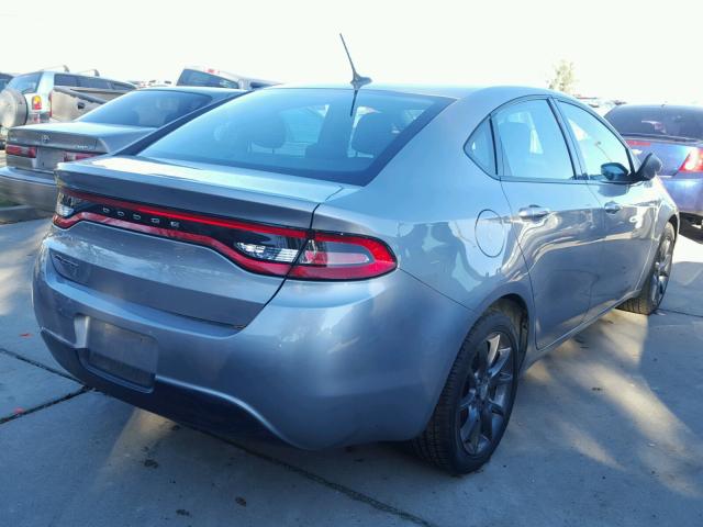 1C3CDFAA2FD311060 - 2015 DODGE DART SE SILVER photo 4