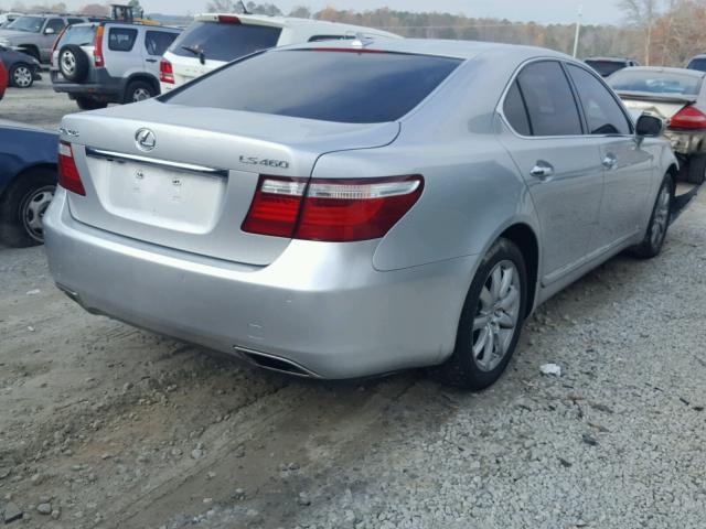 JTHBL46FX75048071 - 2007 LEXUS LS 460 SILVER photo 4