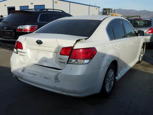 4S3BMBB62A3223778 - 2010 SUBARU LEGACY 2.5 WHITE photo 4