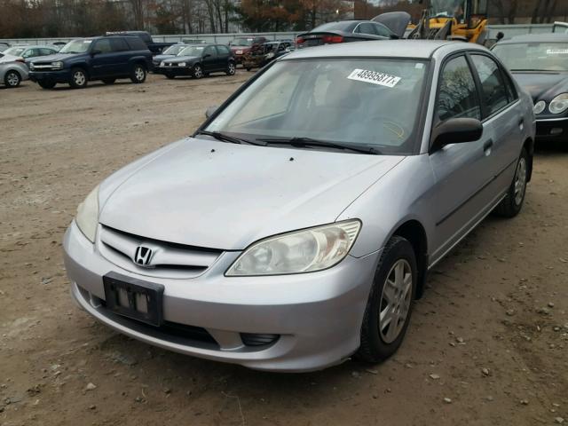 2HGES16375H594341 - 2005 HONDA CIVIC DX V SILVER photo 2