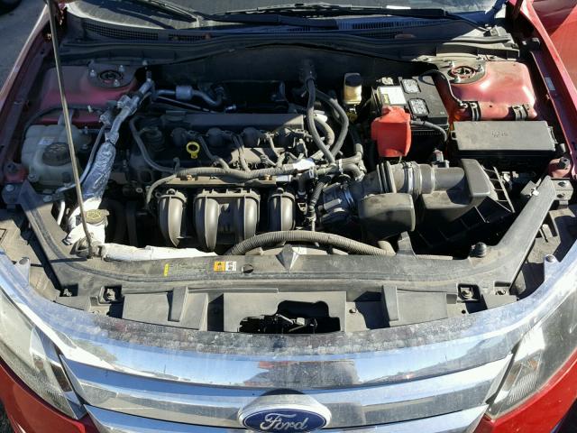 3FAHP0JA1AR334745 - 2010 FORD FUSION SEL RED photo 7