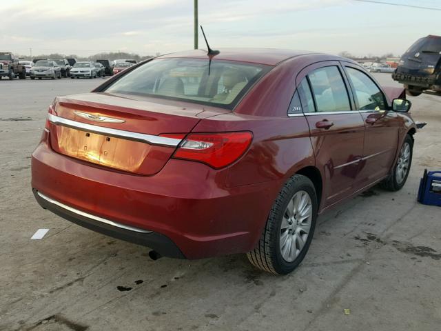 1C3CCBAB8DN588663 - 2013 CHRYSLER 200 LX MAROON photo 4