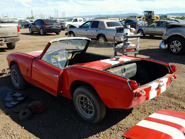 FD13584L - 1968 TRIUMPH CAR SPITFIRE RED photo 3