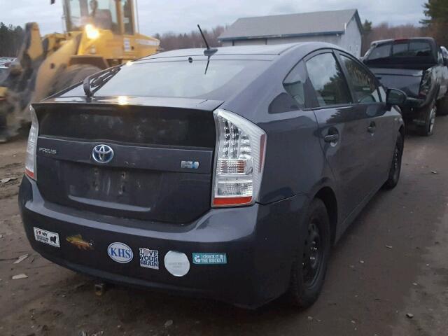 JTDKN3DUXA1229094 - 2010 TOYOTA PRIUS GRAY photo 4