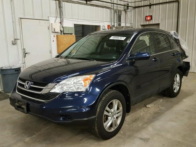 JHLRE4H77AC004101 - 2010 HONDA CR-V EXL BLACK photo 2