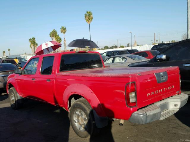 1N6ED29X94C410559 - 2004 NISSAN FRONTIER C RED photo 3