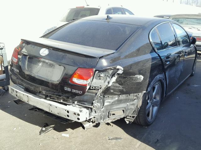 JTHBE96S270013977 - 2007 LEXUS GS 350 BLACK photo 4