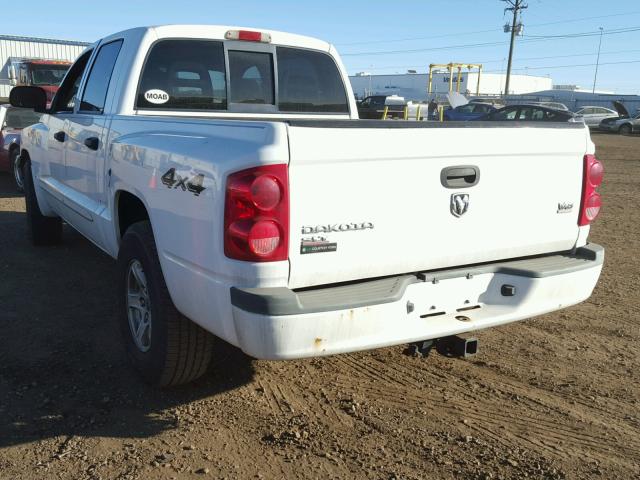 1D7HW48N45S315703 - 2005 DODGE DAKOTA QUA WHITE photo 3