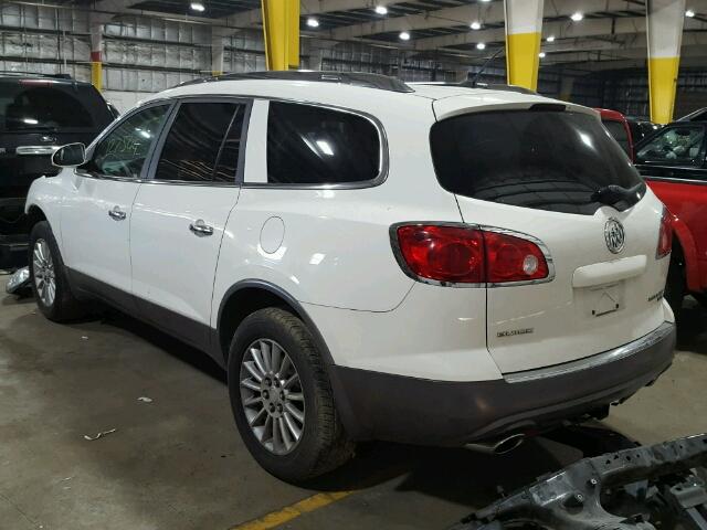 5GAEV23D09J206364 - 2009 BUICK ENCLAVE CX WHITE photo 3