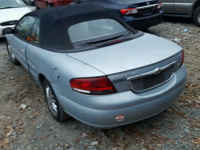 1C3EL65R72N200388 - 2002 CHRYSLER SEBRING LI SILVER photo 3