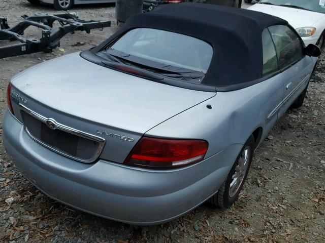 1C3EL65R72N200388 - 2002 CHRYSLER SEBRING LI SILVER photo 4