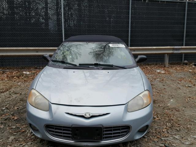 1C3EL65R72N200388 - 2002 CHRYSLER SEBRING LI SILVER photo 9