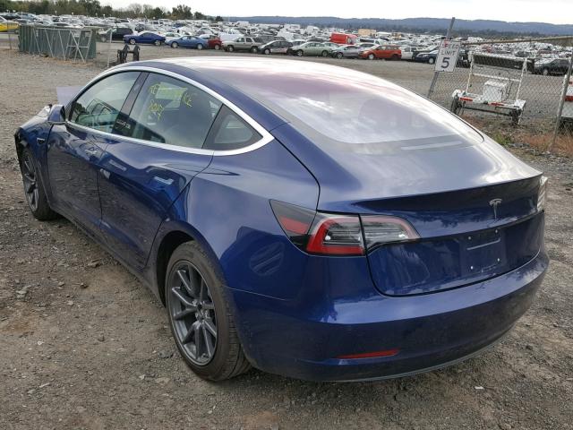 5YJ3E1EA6JF019497 - 2018 TESLA MODEL 3 ლურჯი ფოტო 3