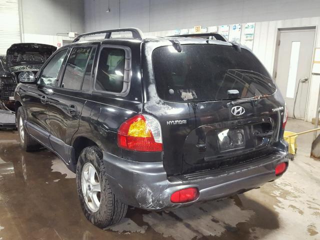 KM8SC13D32U293548 - 2002 HYUNDAI SANTA FE G BLACK photo 3