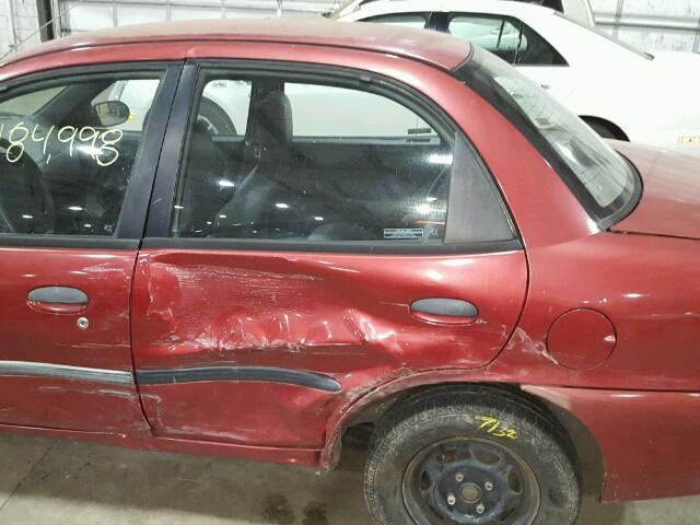 2C1MR5224X6718104 - 1999 CHEVROLET METRO LSI RED photo 9