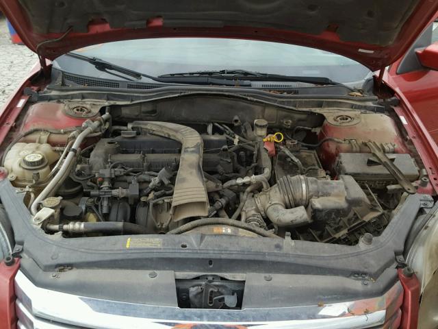 3FAHP07Z57R153489 - 2007 FORD FUSION SE RED photo 7