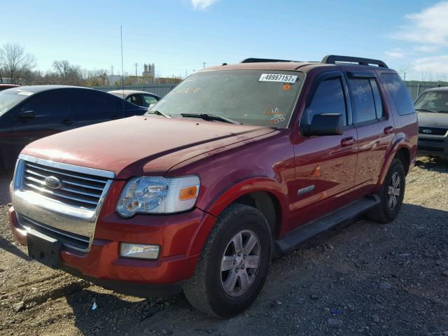 1FMEU73E08UA93015 - 2008 FORD EXPLORER X RED photo 2