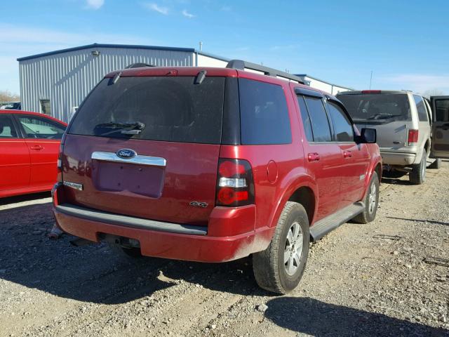 1FMEU73E08UA93015 - 2008 FORD EXPLORER X RED photo 4