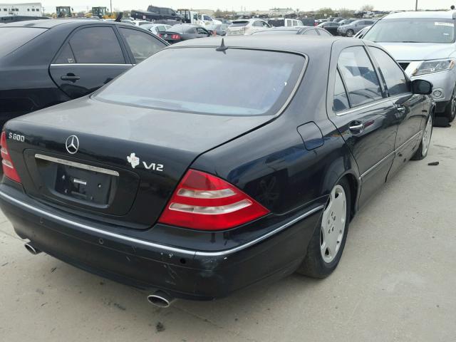 WDBNG78J41A209257 - 2001 MERCEDES-BENZ S 600 BLACK photo 4