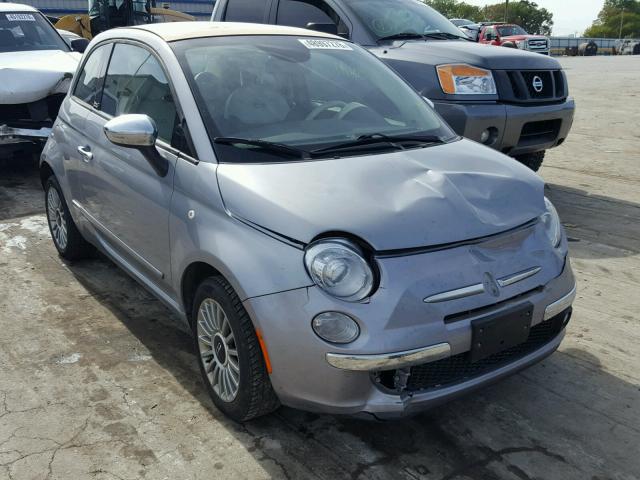 3C3CFFER9FT657384 - 2015 FIAT 500 LOUNGE SILVER photo 1