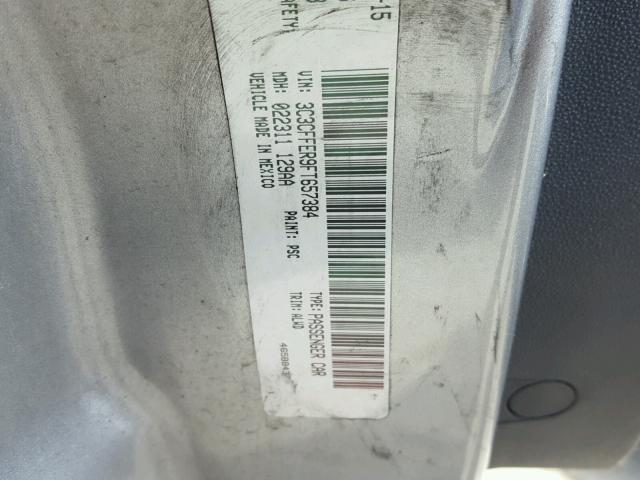 3C3CFFER9FT657384 - 2015 FIAT 500 LOUNGE SILVER photo 10