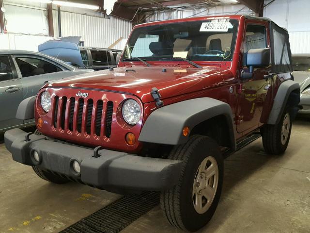 1C4AJWAG5CL151077 - 2012 JEEP WRANGLER S RED photo 2