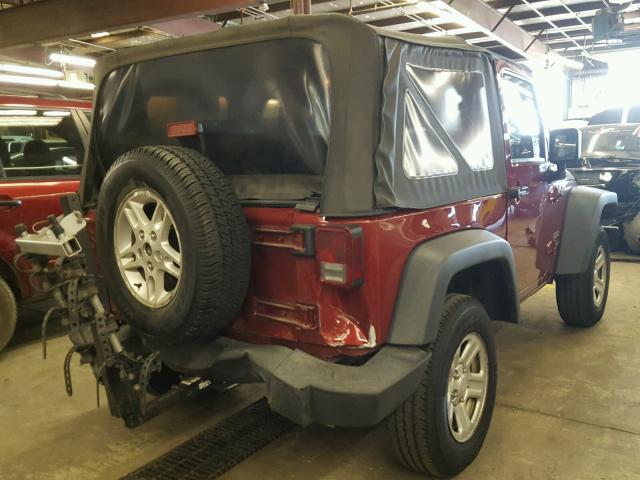 1C4AJWAG5CL151077 - 2012 JEEP WRANGLER S RED photo 4