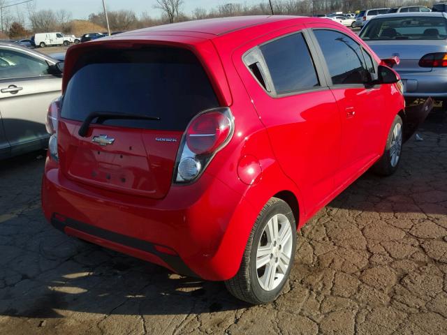 KL8CB6S91EC445335 - 2014 CHEVROLET SPARK LS RED photo 4