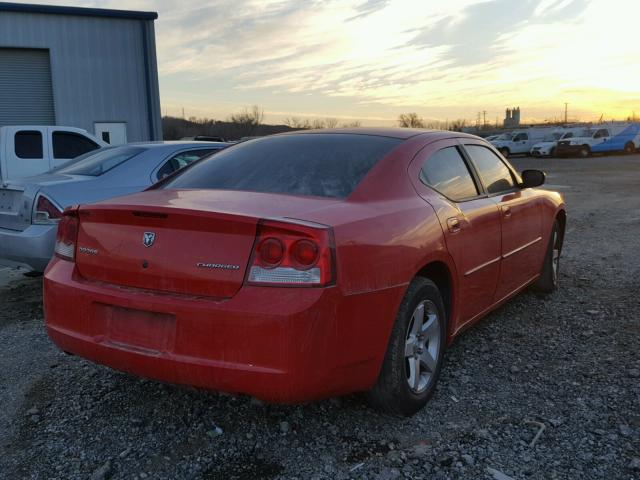 2B3KA43D29H596895 - 2009 DODGE CHARGER RED photo 4