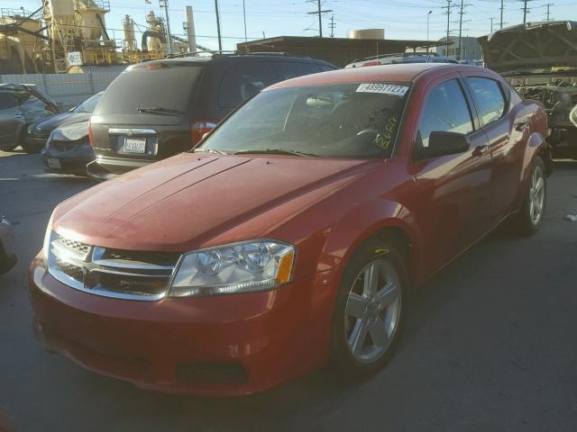 1C3CDZAB0DN645122 - 2013 DODGE AVENGER SE RED photo 2