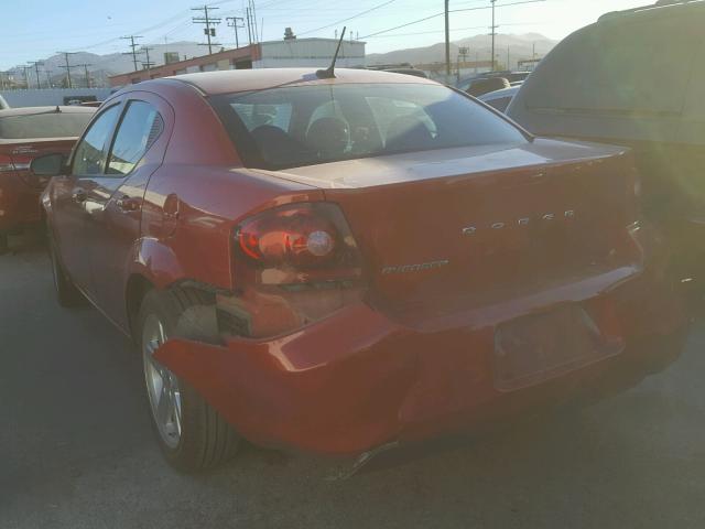 1C3CDZAB0DN645122 - 2013 DODGE AVENGER SE RED photo 3