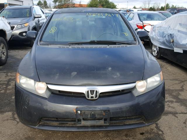 2HGFA16537H511595 - 2007 HONDA CIVIC LX BLACK photo 9